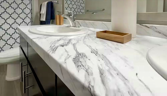5'x12' laminate sheet in calcutta marble