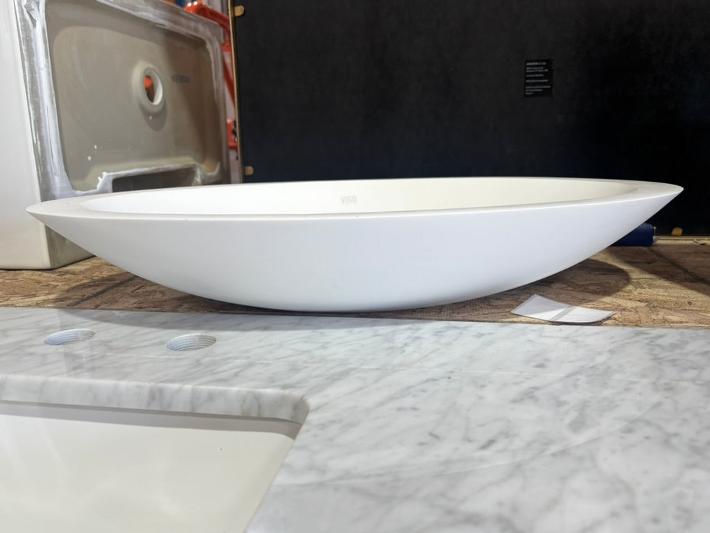 Vigo 23" vessel sink matte white
