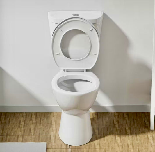 19 in Tall toilet rear outlet round in white
