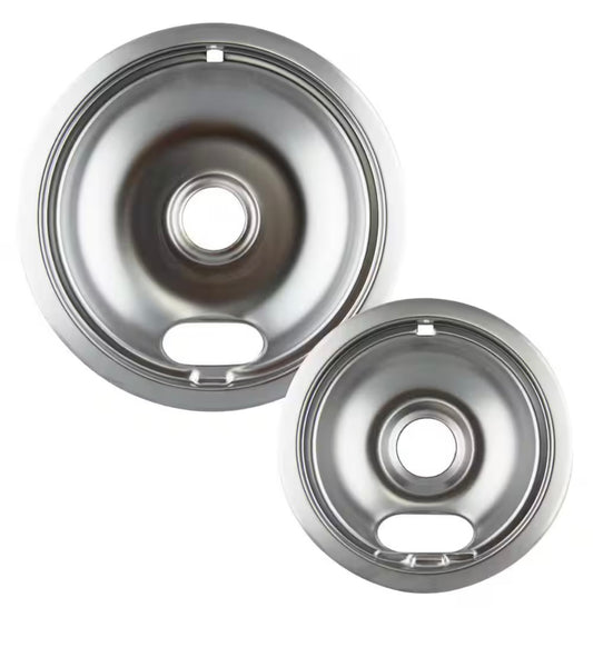 6" and 8" drip pan in chrome