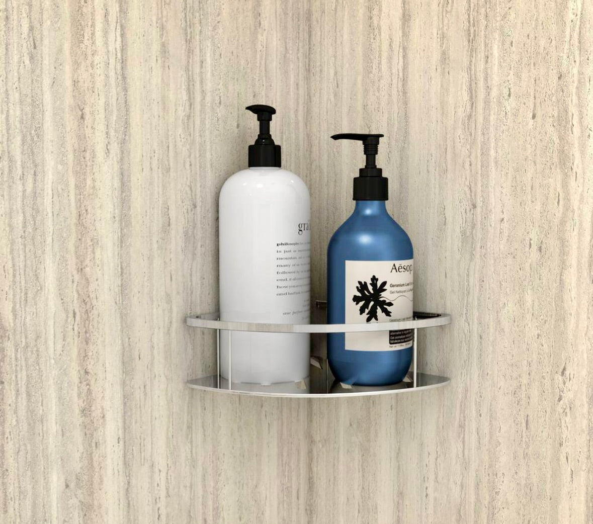 Passage corner shower shelf metal
