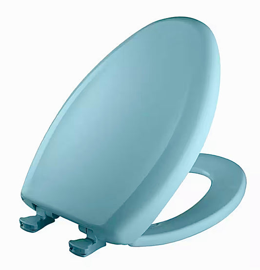 Bemis elongated toilet seat in regency blue