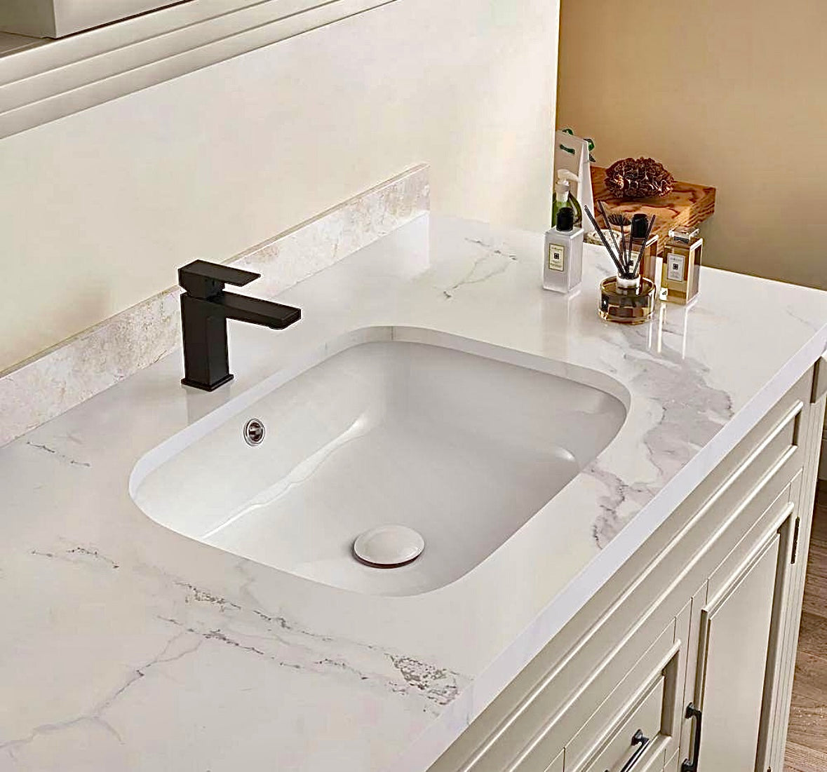 19.5" undermount bathroom sink