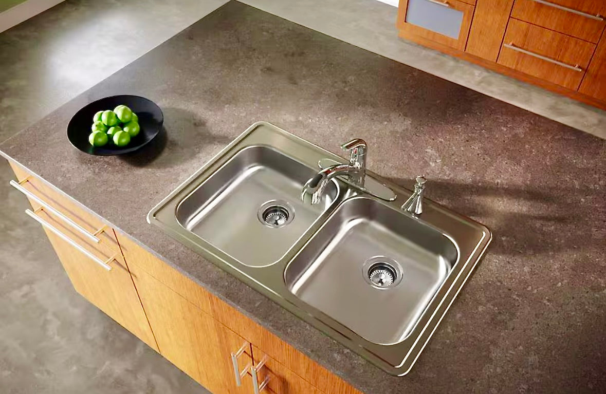 Dayton 33 in. Drop-in Double Bowl