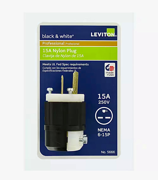 15 AMP 250 volt nylon plug