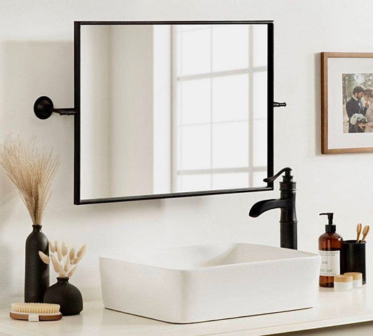 Darbridge 20"x30.25" black pivot mirror