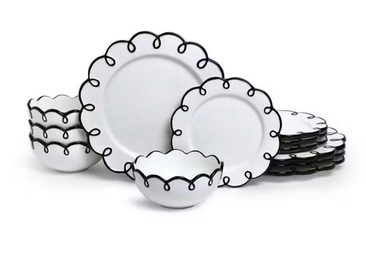 Splash of cheer 12 piece dinnerware set