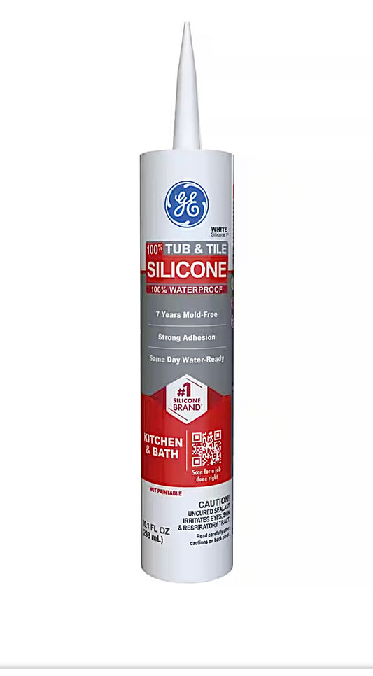 Tub and tile silicone caulk