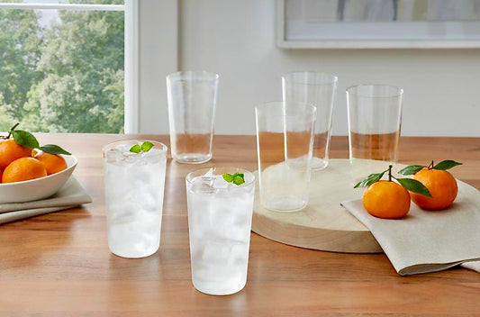 6 pack of clear glasses