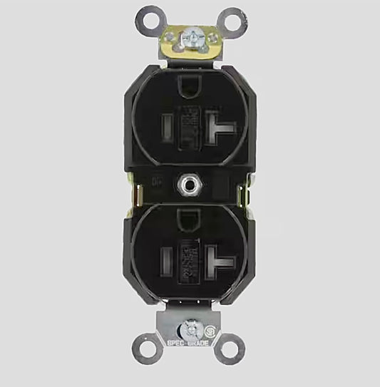 20 AMP duplex outlet black