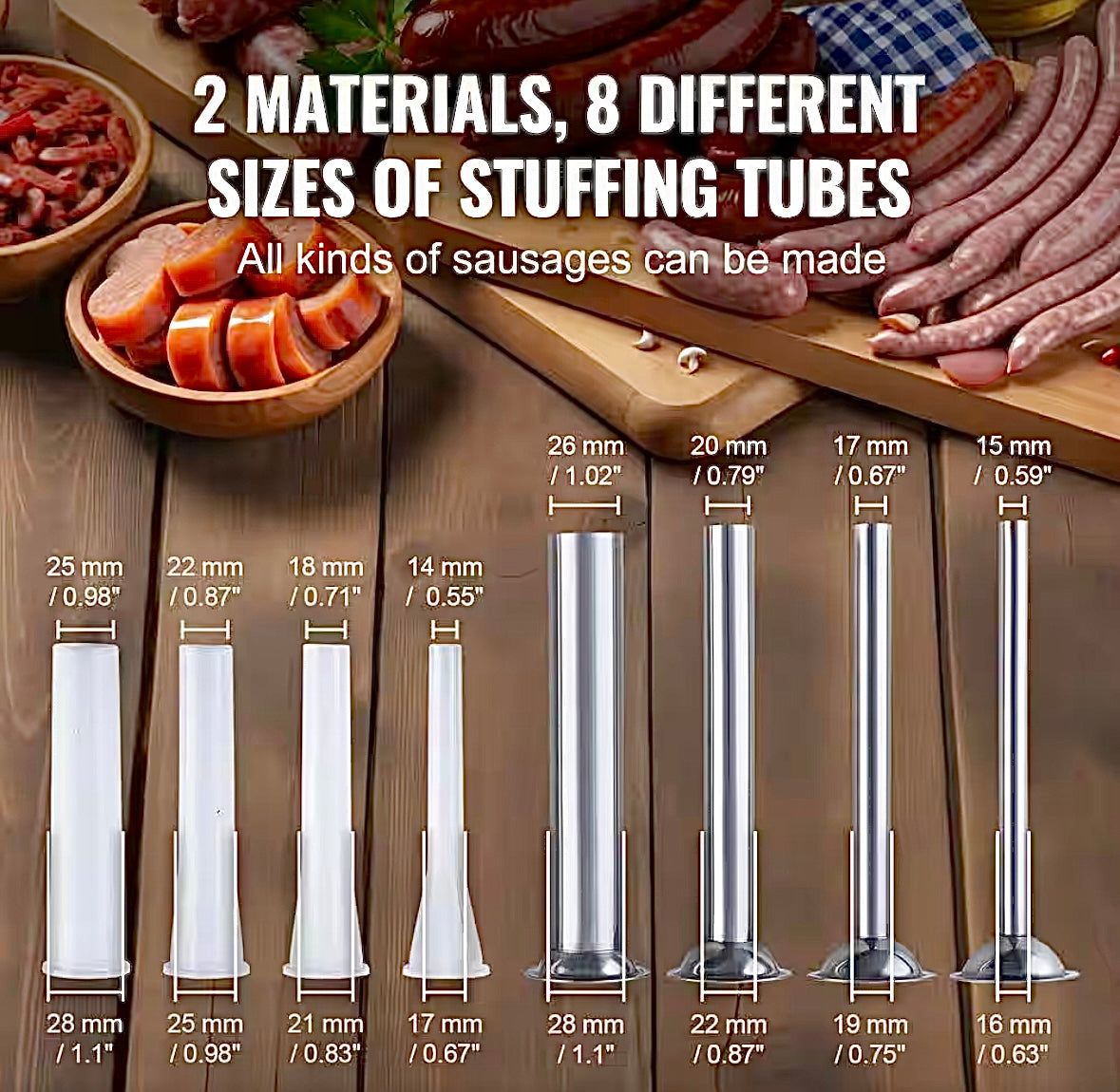 Manual sausage stuffer