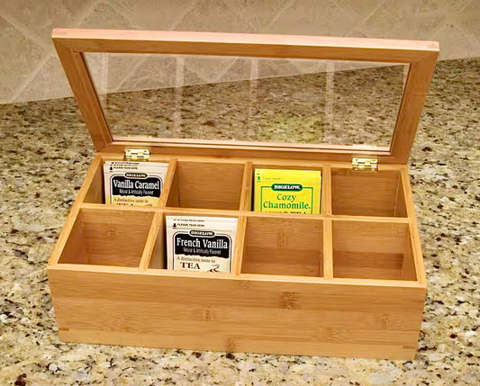 8 compartment tea box