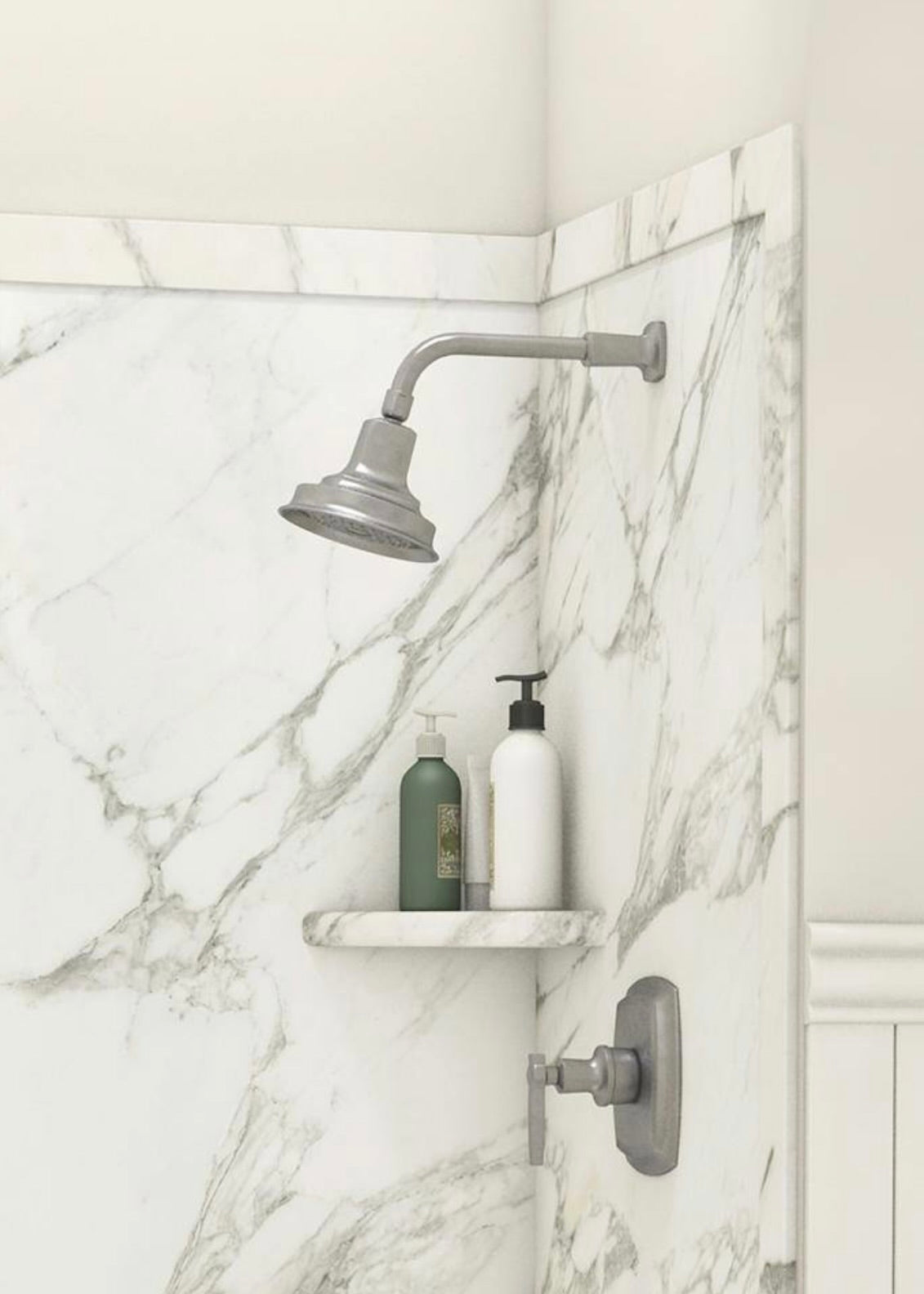 15" corner shelf in calcutta gold