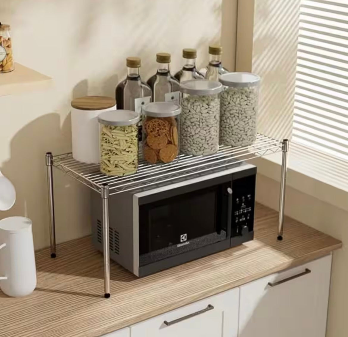 1 shelf pantry rack,chrome