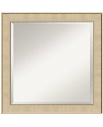 Square honey silver beveled mirror