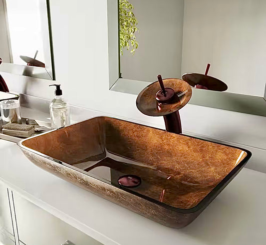 Vigo 23" chocolate brown vessel sink