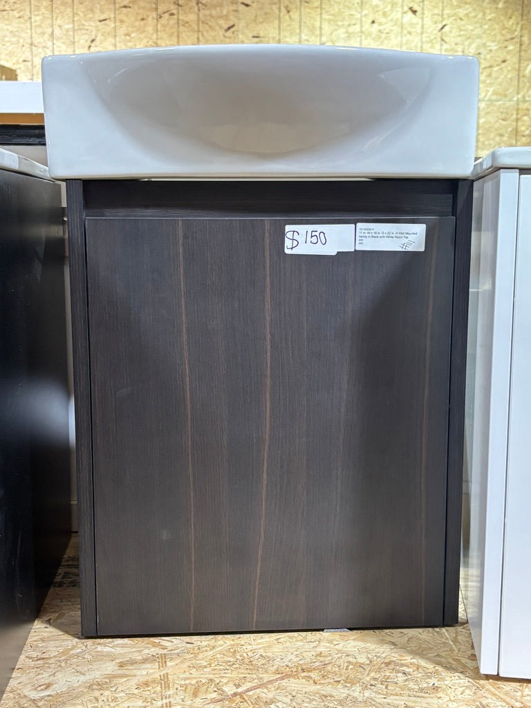 11"x16"D brown floating vanity