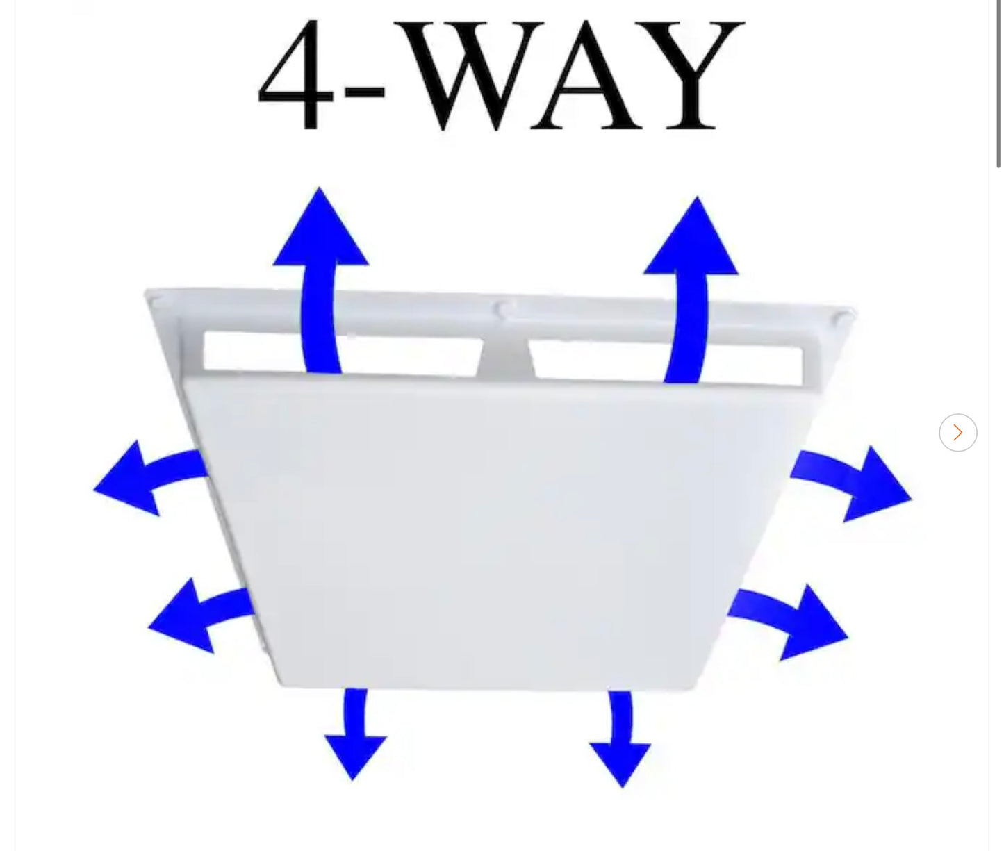 Commercial 4-way air deflector cover