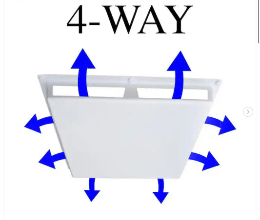 Commercial 4-way air deflector cover