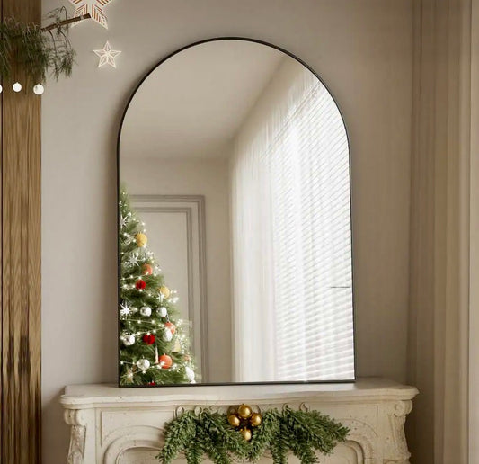24"x 36" arched black mirror