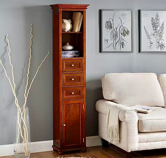 Hampton harbor 15"W x 68"H sequoia linen cabinet