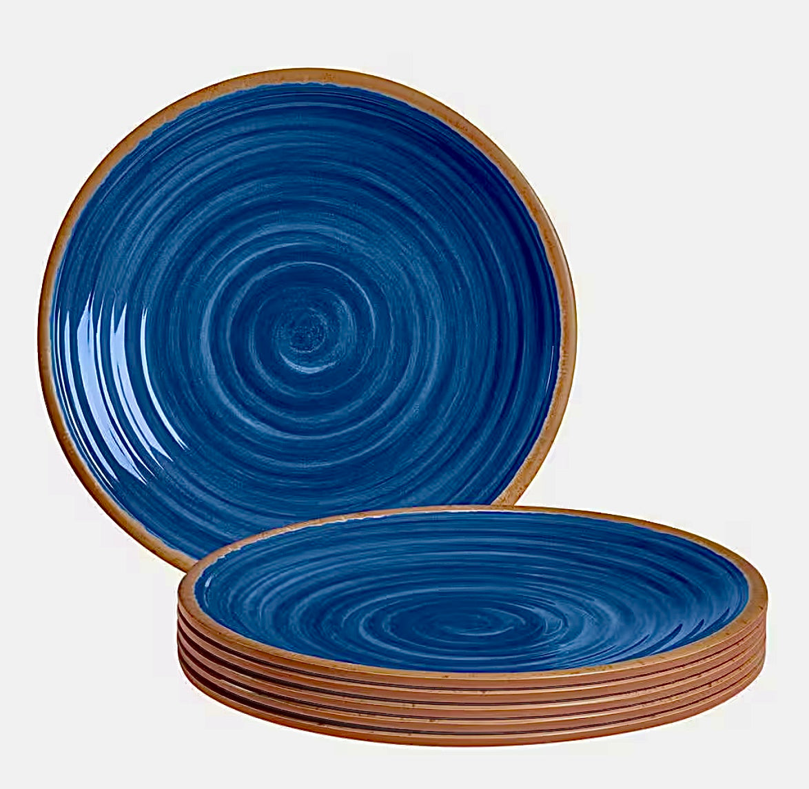 Dinner plates in laguna blue