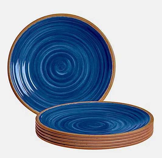 Dinner plates in laguna blue