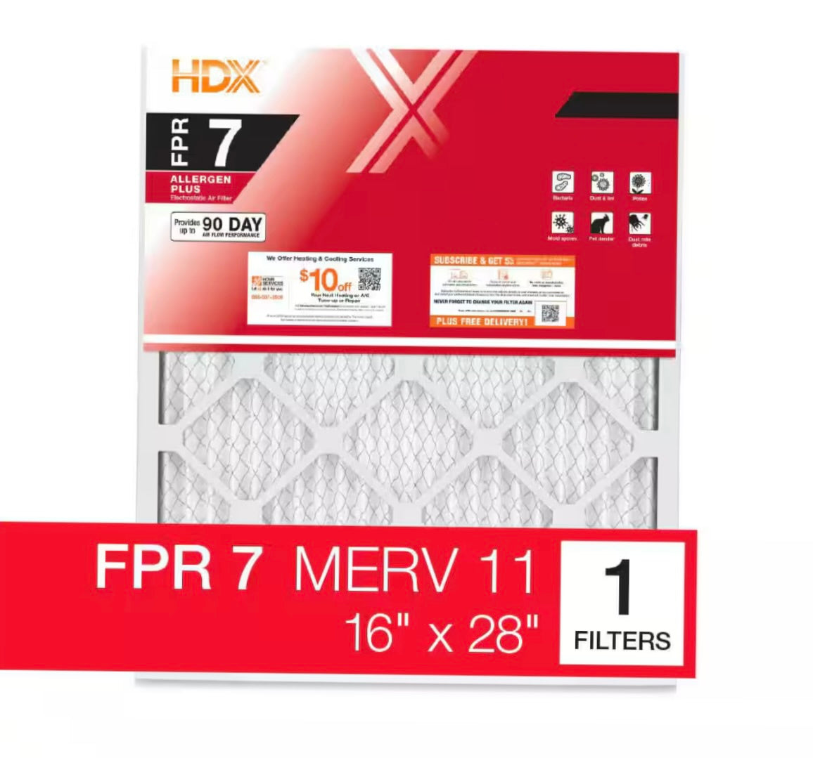 16 in. x 28 in. x 6 in. AprilAire and Space-Gard Replacement Pleated Air Filter