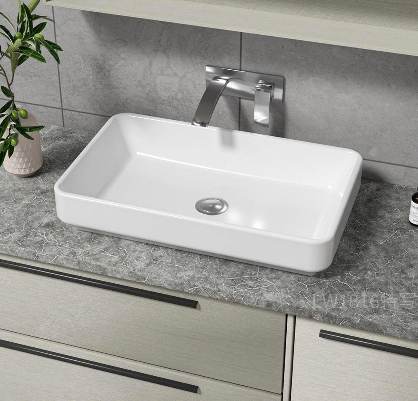 22" vessel sink