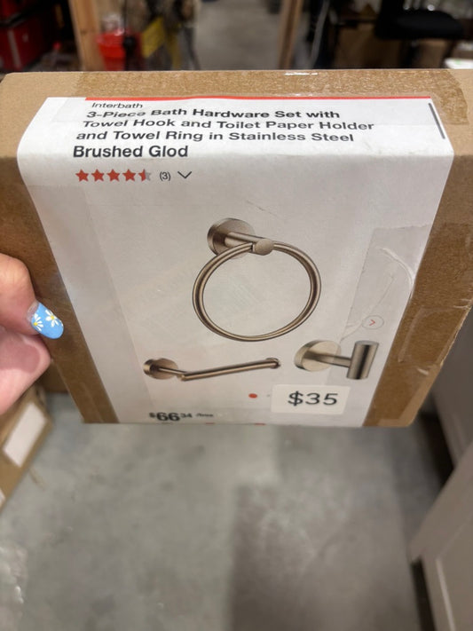 3 piece bathroom hardware set