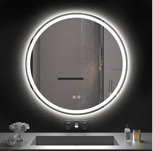 31" round LED mirror