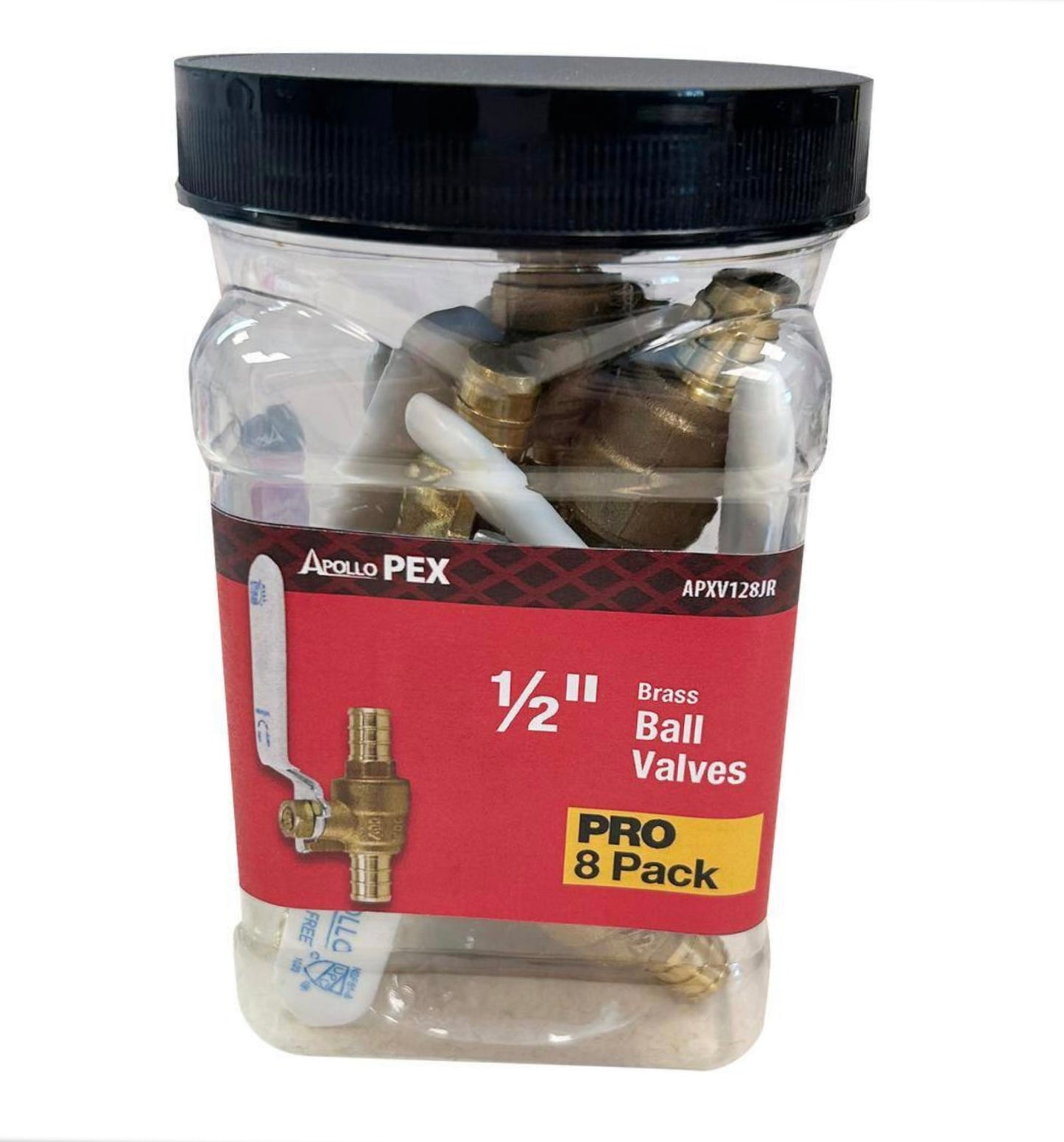 1/2 in brass PEX barb bell valve jar