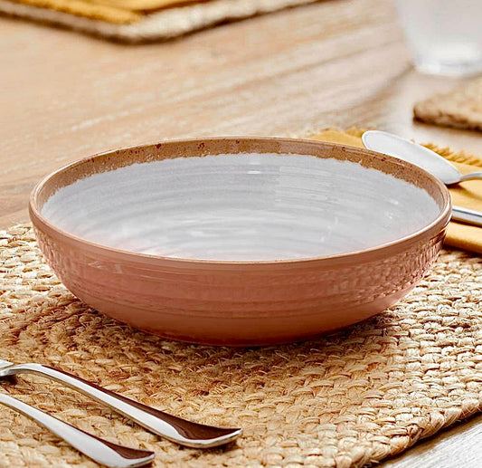 8" dinner bowls ivory