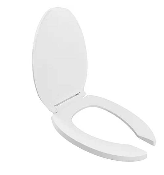 Centoco elongated open front toilet seat in white