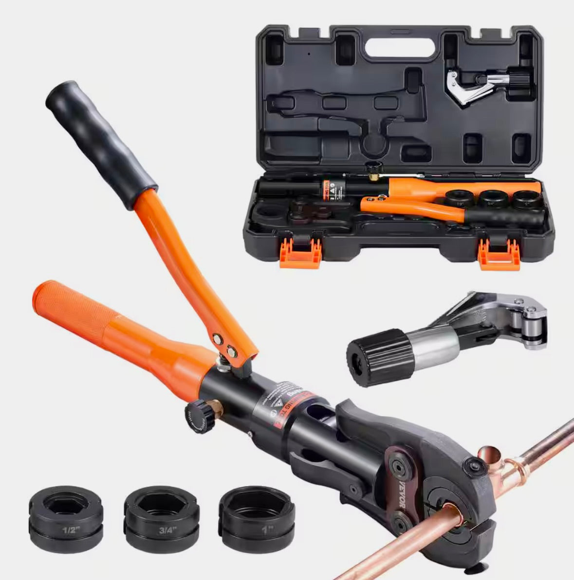 Vevor Copper Pipe Crimping Tool,Hydraulic Driven Press Tool