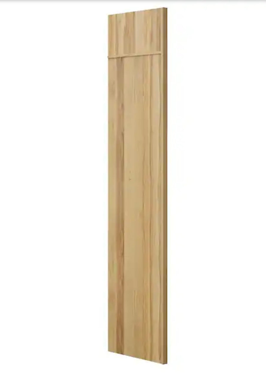 Refrigerator end panel in natural hickory 24x84