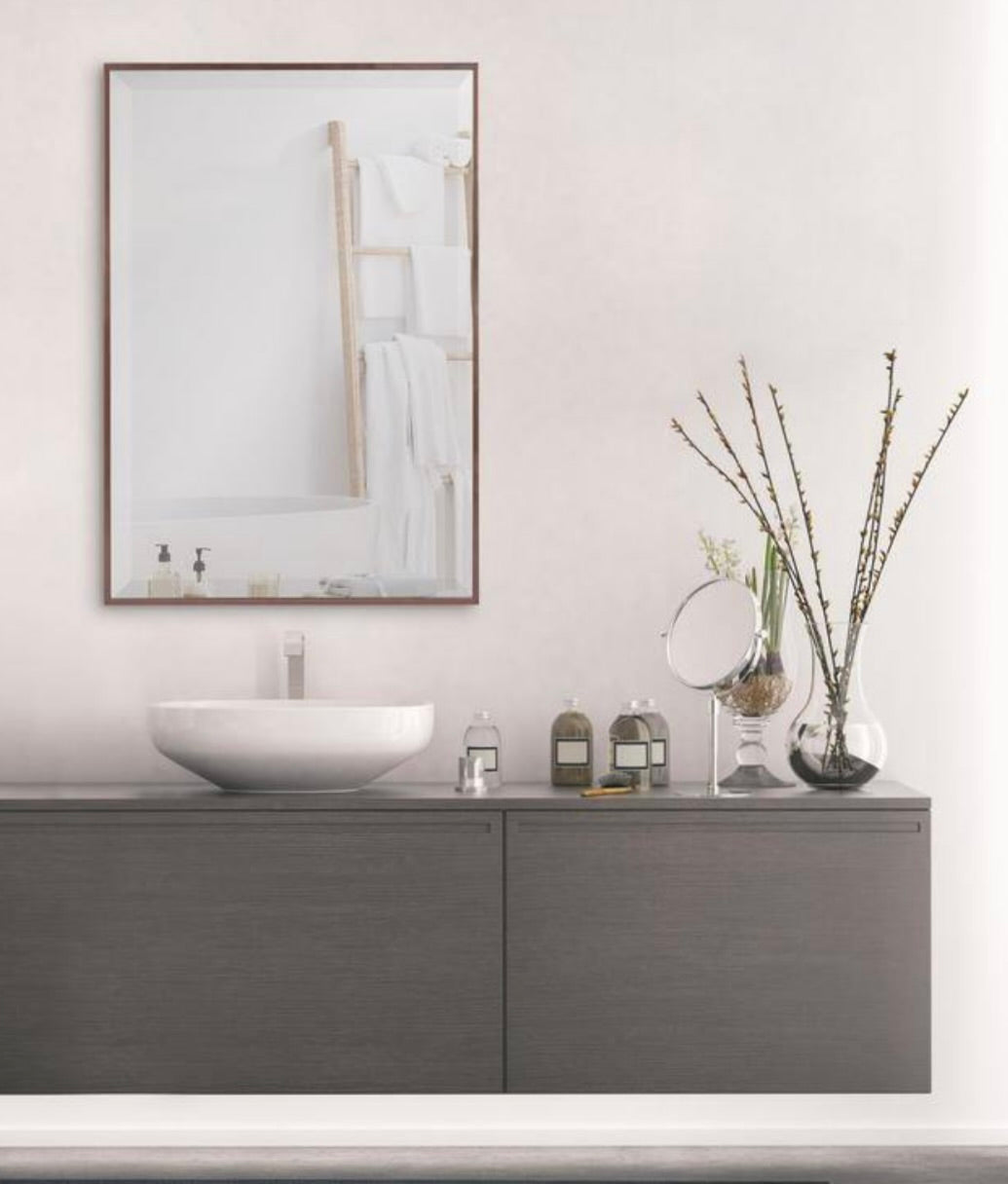 Rhodes 36 in x 24 in rectangle bronze mirror