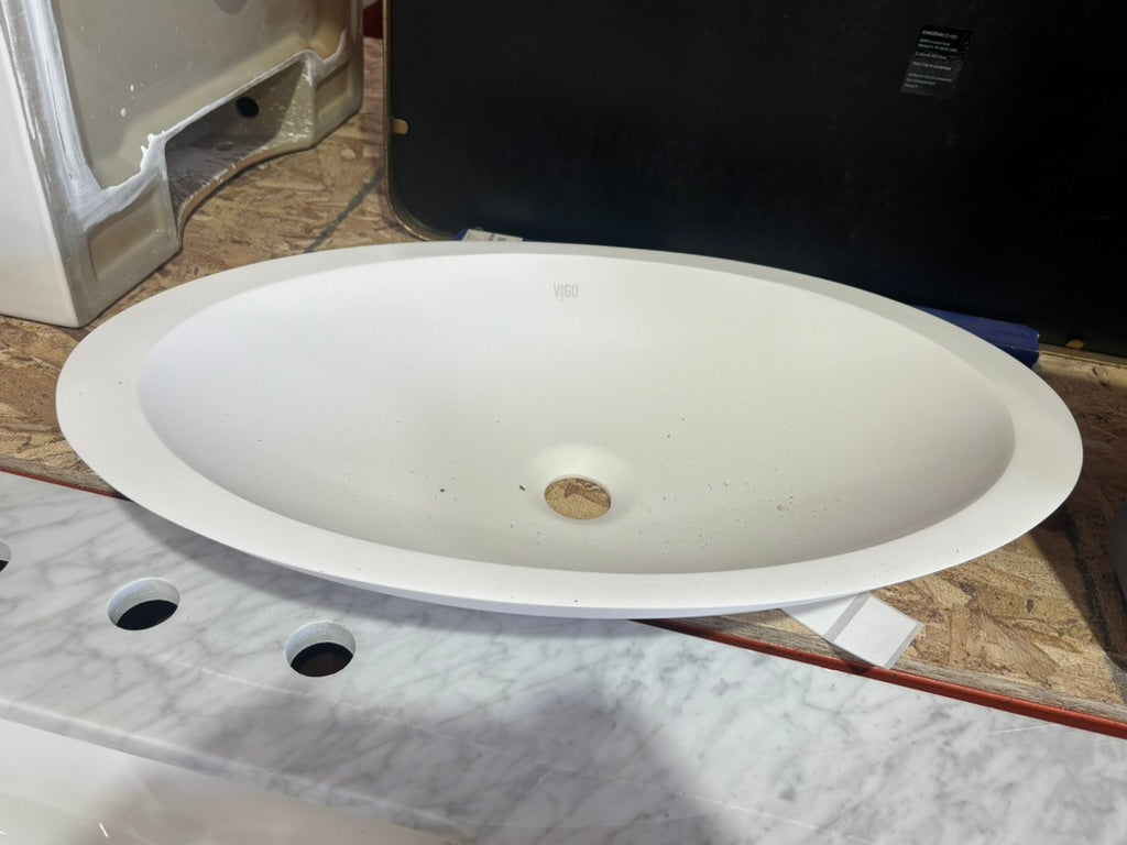Vigo 23" vessel sink matte white