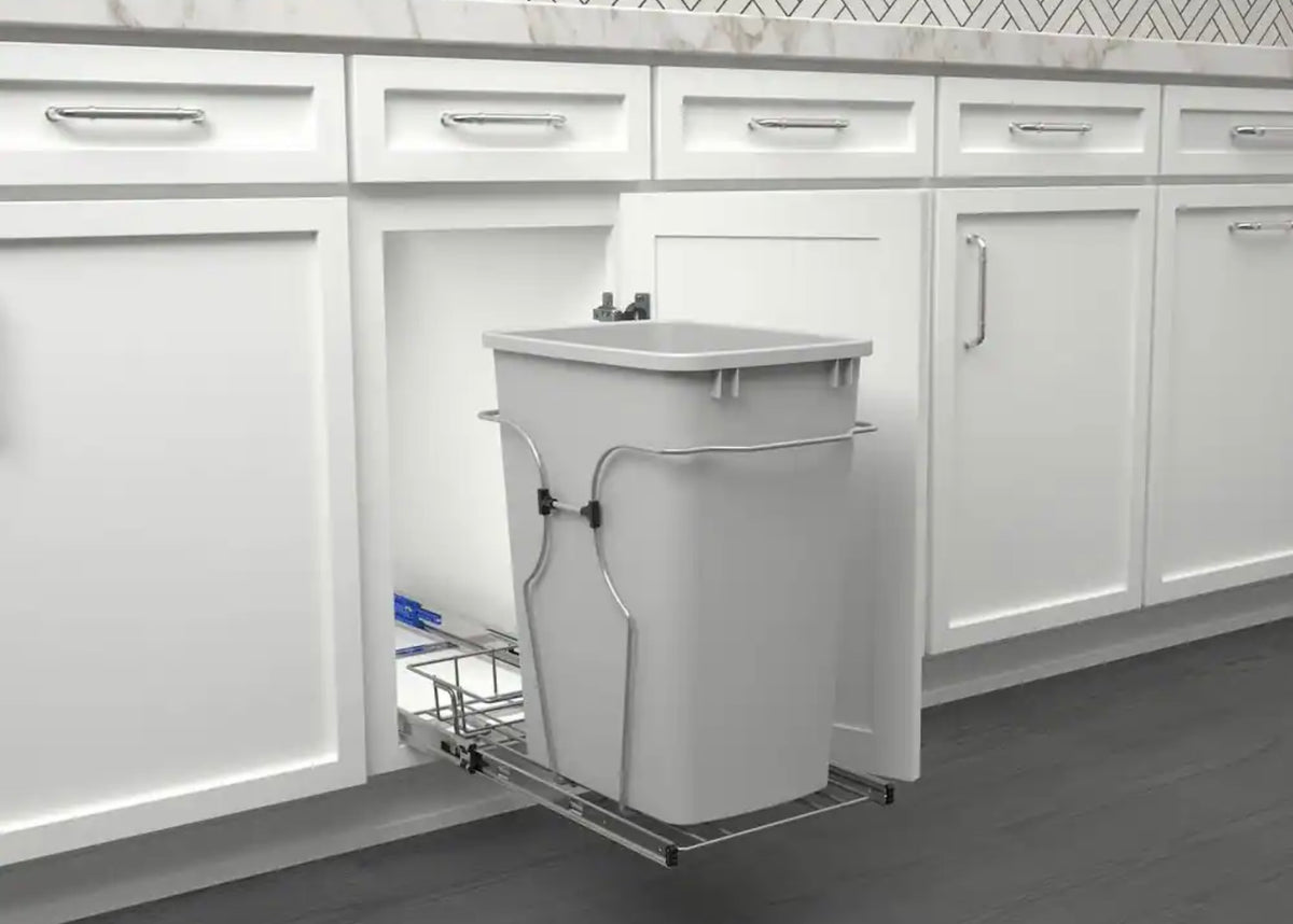 35Qt single trash can pull out