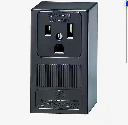 50amp single outlet black