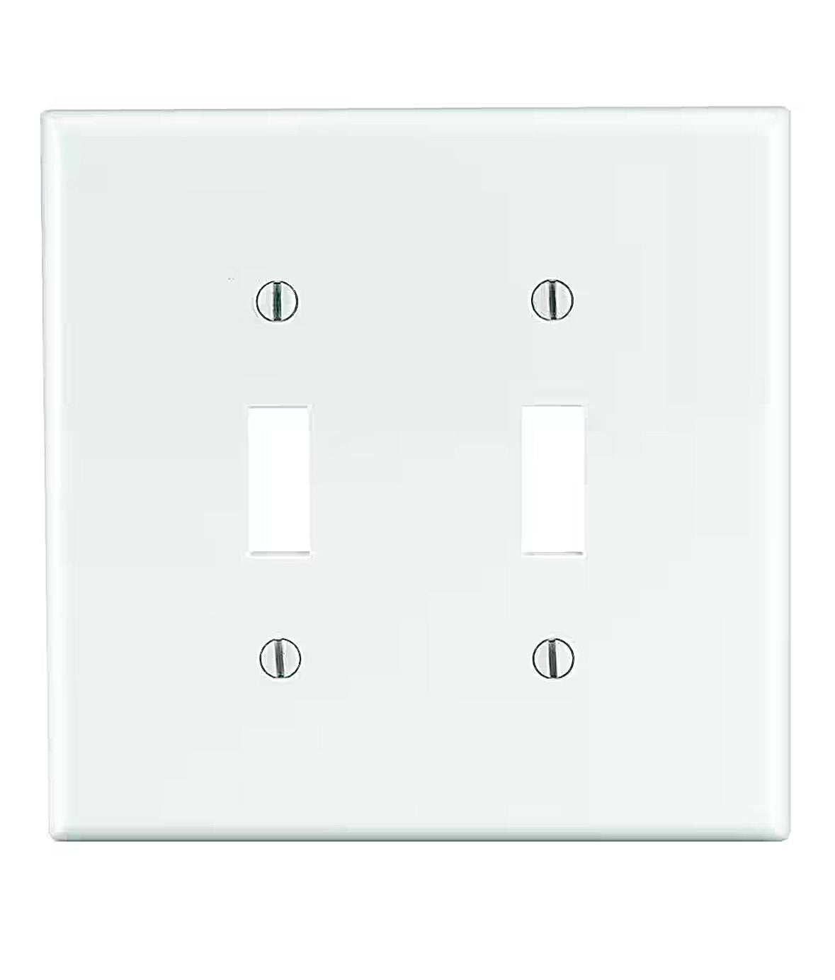 2-gang white wall plate