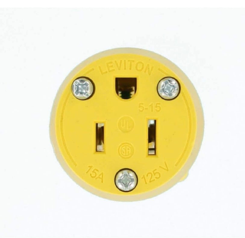 5 AMP 125-Volt lighted round dead front connector-clear
