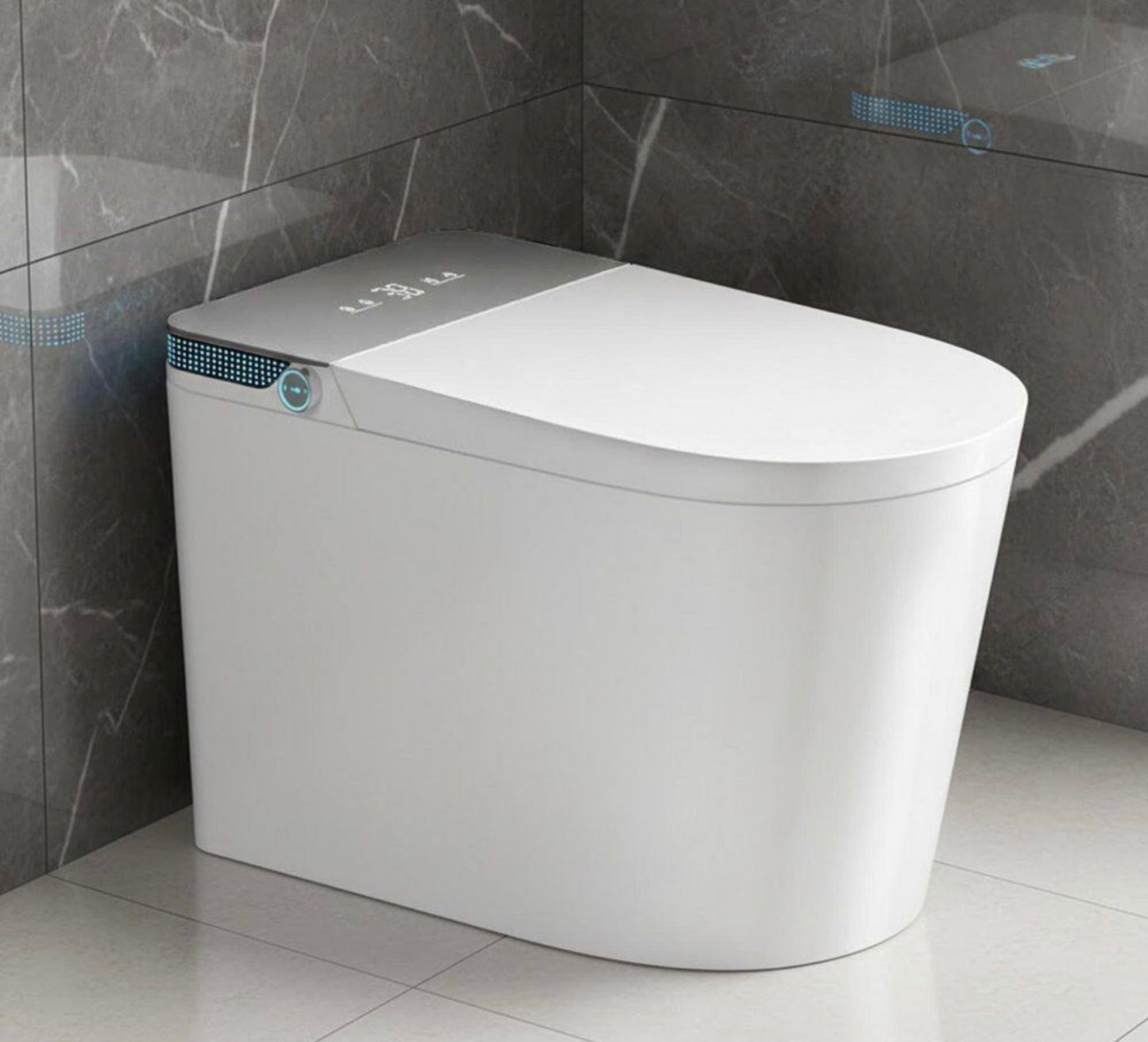 Elongated 1.28 GPF smart toilet