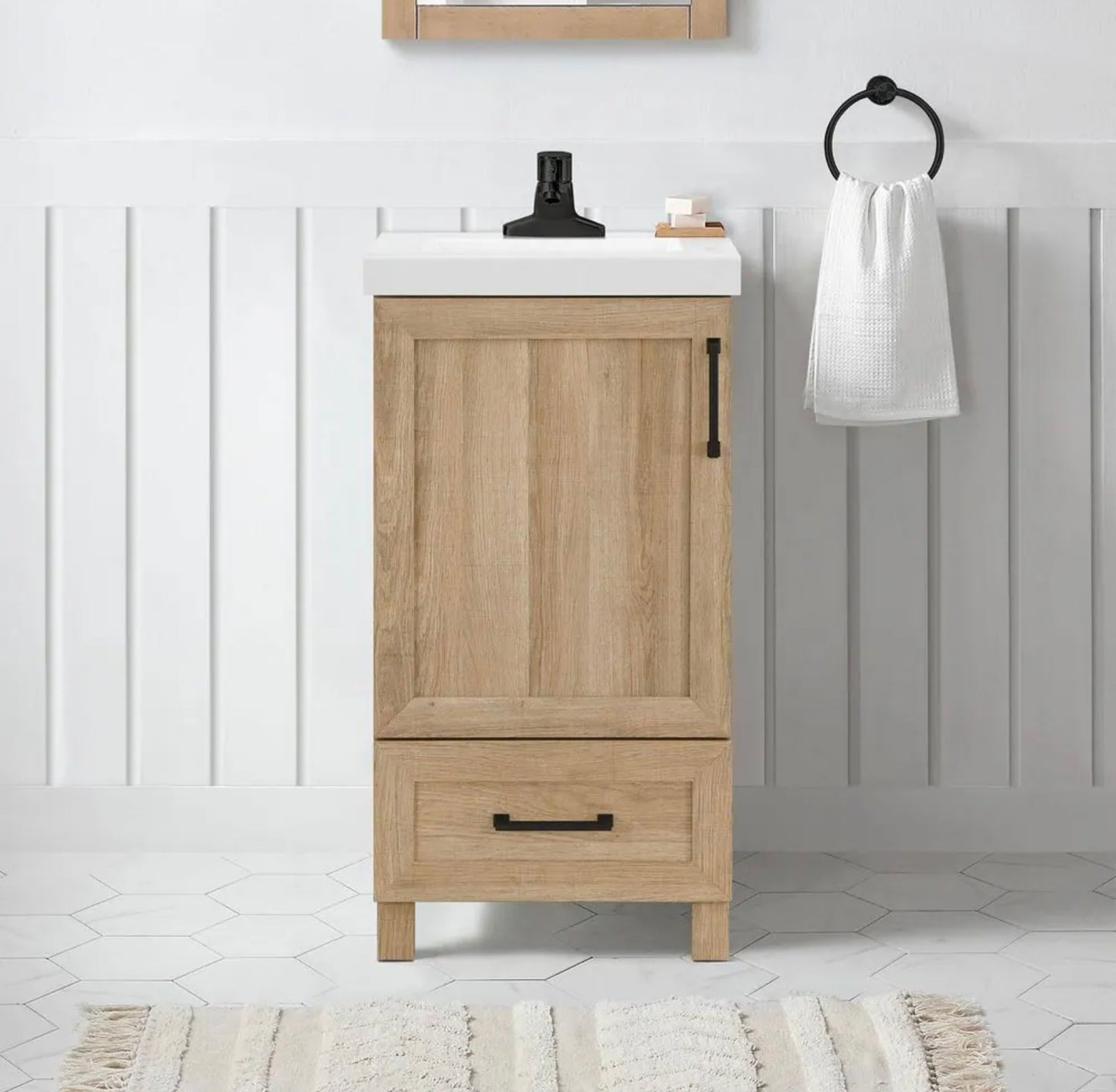 Tobana 18" weathered tan vanity