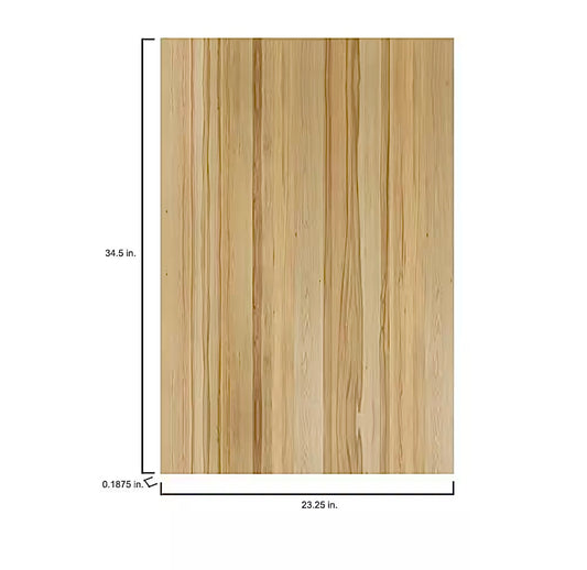 24" end panel in natural hickory