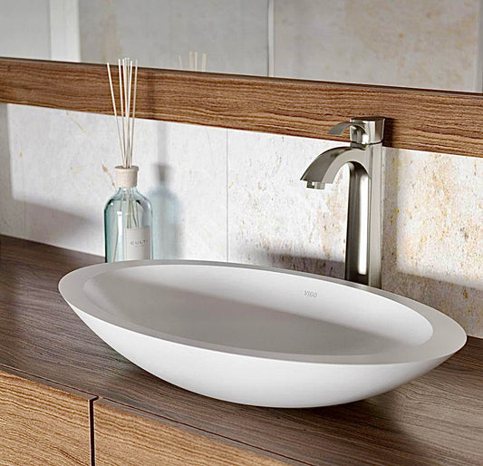 Vigo 23" vessel sink matte white