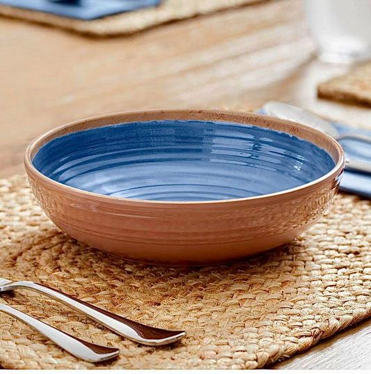 Dinner bowls in laguna blue