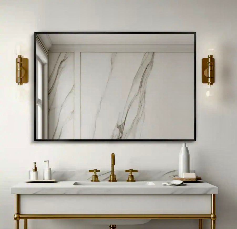 24"x36" Rectangle black mirror