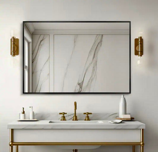 24"x36" Rectangle black mirror