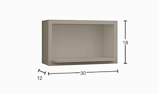 Courtland 30"x18" microwave cabinet sterling gray